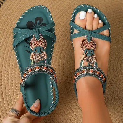 💎 61% RABATT! 💎 2026 Bohemian-Sandalen für Frauen – Atmungsaktiv, Rutschfest & Barfuß-Komfort für den ganzen Tag 🌈👣