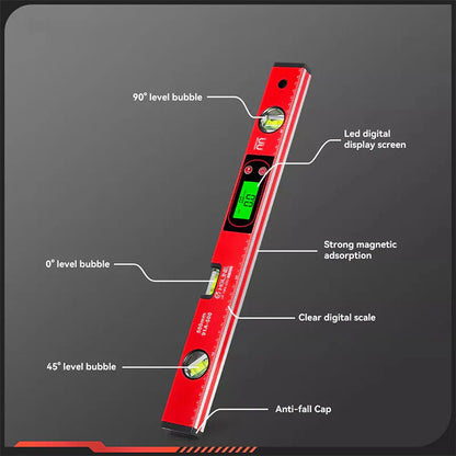 🔥55% Rabatt🔧📐 Multifunktionaler Präzisions-Magnet-Nivellierer mit LCD-Digitalanzeige ⚡📲 Ideal für präzise Wandmontage & Renovierungen – Wasserwaage, Neigungsmesser und Lineal in einem. Einfach, schnell, millimetergenau!