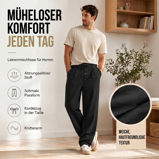 💎 -60% AUF HERREN FREIZEIT-HOSE MIT GERADEM BEIN! 💎 Kordelzug, Atmungsaktives Material & Vielseitiger Stil ✨