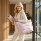 💜Begrenzter Verkauf 60 % RABATT 👜Wasserdichte Luftpolstertasche für Damen, 20 l, flauschige Tragetasche, gesteppte Laptop-Schulterhandtasche
