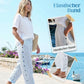 🌸⏰ LIMITIERT: -50% 💥 Gestreifte Damen-/Unisex-Hose in Blau 🌿 mit Taschen – stilvoll, leicht & hochwertig 💫