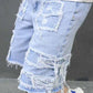 📢📢61 % Rabatt!! 🩳Herren-Ripped-Denim-Shorts mit Fransen-Details🔥Modisch, trendy und bequem!🌊