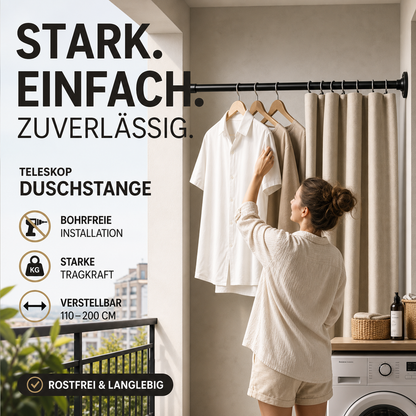 🔥 Heute -50 %! 🏠 Verstellbare Spannstange ohne Bohren – schnell montiert, stabil & vielseitig einsetzbar