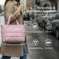 💜Begrenzter Verkauf 60 % RABATT 👜Wasserdichte Luftpolstertasche für Damen, 20 l, flauschige Tragetasche, gesteppte Laptop-Schulterhandtasche