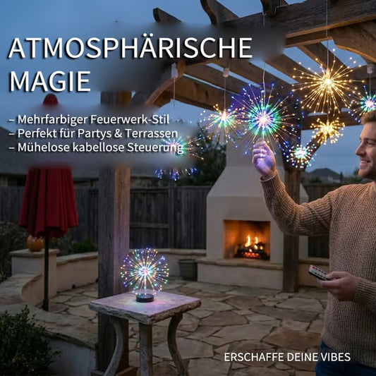 💎 -53% SOLAR FIREWORK LIGHT STRING! 💎 280 Warm White LEDs, 8 Modes & Remote Control – Waterproof Dandelion Design for Garden, Party & Patio