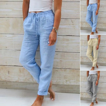 👖 62% RABATT! 🌿 Damenhose aus Baumwolle & Leinen mit Elastischem Bund – Bequem, Atmungsaktiv & Lässiger Look 🥰