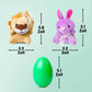 🐰 50% RABATT! 🥚 Vorgefüllte Ostereier mit Plüschtieren – Weiches Plüschtier innen, Buntes Design & Perfekt für die Ostereiersuche 🐣
