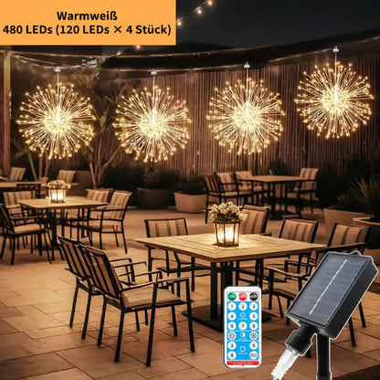 💎 -53% SOLAR FIREWORK LIGHT STRING! 💎 280 Warm White LEDs, 8 Modes & Remote Control – Waterproof Dandelion Design for Garden, Party & Patio