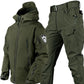 Taktisches Softshell-Jacken- und Hosen-Set • Wasserdicht • Winddicht • Isoliert • Für Winter und Geländeeinsatz geeignet