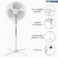 🥳HEISSER SALE 2026🥳💞50.000+ VERKAUFT!👵 📢📢⏰ Elektrischer Standventilator (40 cm) – 100 % Kupfermotor, 3 Geschwindigkeitsstufen, höhenverstellbar bis 1,25 m und geräuscharm – Weiß