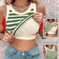 🔥 50% Rabatt!👚Geripptes Tanktop mit integriertem BH für Frauen