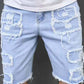 📢📢61 % Rabatt!! 🩳Herren-Ripped-Denim-Shorts mit Fransen-Details🔥Modisch, trendy und bequem!🌊