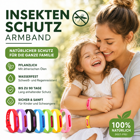 🎁 KAUFE 1, ERHALTE 1 GRATIS! 🦟 Mückenschutzarmband – Hautverträglich, langanhaltend & wiederverwendbar – Ideal für Outdoor, Camping & Reisen 🌿
