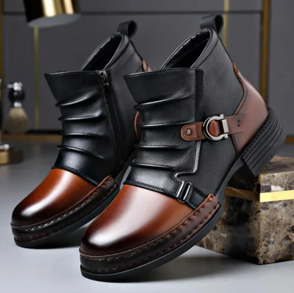 Bottines en cuir véritable pour homme