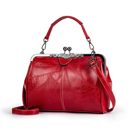 💎53 % RABATT💎 Elegante Vintage-Handtasche für Damen🍷5 Farben (Bordeaux/Khaki/Grün/Schwarz/Braun) – ideal als Geschenk 🎁