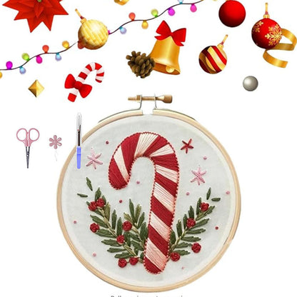 🎁 Zwei kaufen, drei gratis! DIY-Weihnachtsstickerei-Set – ein kreatives Bastelset für festliche Stickereien