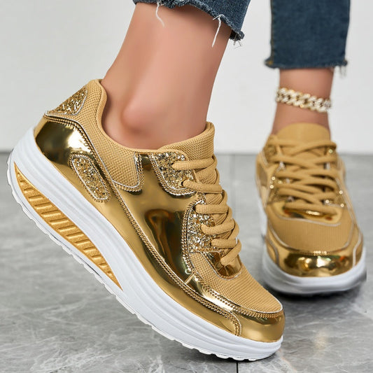 🍂End-of-Fall Specials🍂Women’s Trendy Casual Sparkling Style Platform Sneakers✨