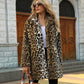 🔥HOT Sale🔥Women's Fashionable Leopard Lapel Faux Fur Winter Coat