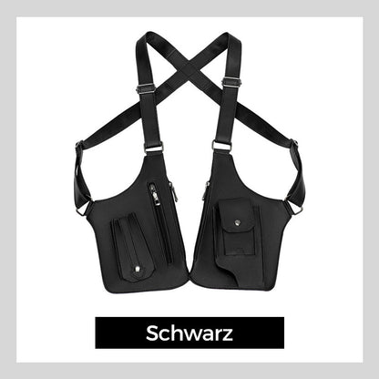 🔥50 % Rabatt Beliebter klassischer Stil🔥Anti-Diebstahl-Tasche im taktischen Stil für Herren mit doppeltem Schultergurt und mehreren Taschen