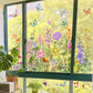 Bunter Blumenstrauß-Fensteraufkleber🖼️ (beliebig zuschneidbar)