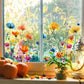 Bunter Blumenstrauß-Fensteraufkleber🖼️ (beliebig zuschneidbar)
