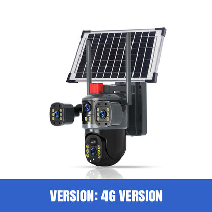 💥Neuer Verkaufsschlager🎥Solarbetriebene 360°-Kuppelkamera mit drei Objektiven✈️ Kostenloser Versand