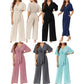 👗✨ Eleganter V-Ausschnitt Jumpsuit mit breiter Taille & Bindeband – perfekt für Hochzeit, Sommerparty & Büro 🎀💃 – figurschmeichelnd, vielseitig & bequem – jetzt shoppen!