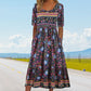 🔥49 % RABATT🌸✨ Elegantes Bohemian-Druckkleid für Damen
