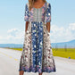 🔥49 % RABATT🌸✨ Elegantes Bohemian-Druckkleid für Damen