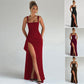 💎72% Rabatt 👗Ärmelloses Bodycon-Kleid mit Karree-Ausschnitt und hohem Seitenschlitz✨