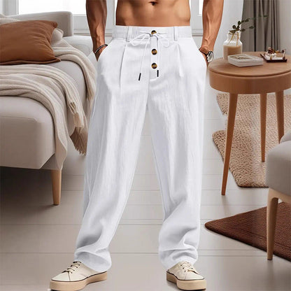 💎 -60% AUF HERREN FREIZEIT-HOSE MIT GERADEM BEIN! 💎 Kordelzug, Atmungsaktives Material & Vielseitiger Stil ✨