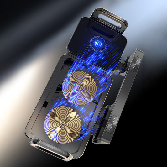 Dual-Coil Wireless Charging Car Phone Mount