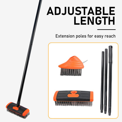 🌿 LIMITIERTES ANGEBOT 50% RABATT! ✨ 3-in-1 Unkrautbürsten-Set – Verlängerbar, Robuste Borsten, Vielseitig 🔧