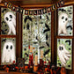 Halloween-Geister Statische Fensteraufkleber – Doppelseitige, wiederverwendbare Deko