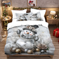 ⏳Spécial à durée limitée⏰Ensemble festif de housse de couette 3 pièces pour Noël🛏️❤️