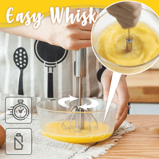 🥄 50% RABATT! 🥚 Semiautomatischer Rührbesen aus Edelstahl – Handbetrieben, ohne Batterien – Ideal für Eier, Sahne, Saucen oder Kaffee – leicht & hygienisch ✨🍳☕