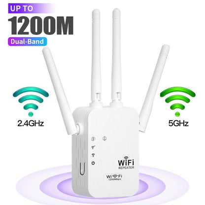 🎁 Dernier jour : 50 % de réduction ! 🔥 Amplificateur Wi-Fi 2025 – 1200 Mbit/s, double bande (5 GHz / 2,4 GHz) 📶 Amplification maximale du signal – connexion stable dans toute la maison !