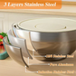 🛍️ 50 % Rabatt – 6-teiliges Edelstahl-Schüssel-Set mit Deckel – spritzschutz, vielseitig für Salat, Backen & Aufbewahrung 🥣