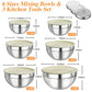 🛍️ 50 % Rabatt – 6-teiliges Edelstahl-Schüssel-Set mit Deckel – spritzschutz, vielseitig für Salat, Backen & Aufbewahrung 🥣