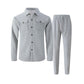 💎 -50% AUF HERREN-SET AUS WAFFEL-BUTTON-DOWN-JACKE UND HOSE! 💎 Waffelmuster, Kordelzug & Bequemer Freizeit-Stil ✨