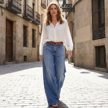 💎 -61% AUF VINTAGE JEANS! 💎 Damen Hochbund & Weitbein: Retro-Style, Bequeme Passform & Lässiger Look 👖✨