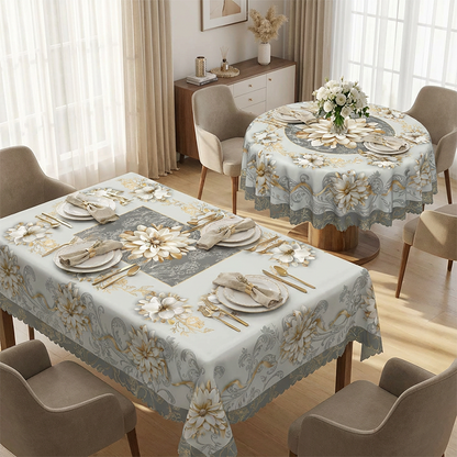 🌺 50% RABATT! 🎉 Elegante wasserfeste Relieftischdecke – Blumenmuster, stilvoll & pflegeleicht – Perfekt für besondere Anlässe & den Alltag ✨