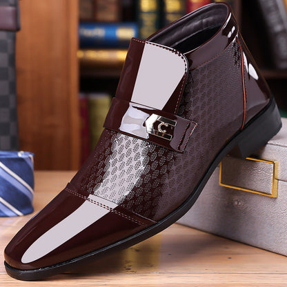 Elegante glänzende PU-Lederschuhe für Herren