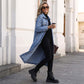 🧥 65% RABATT! 👖 Lange Jeansjacke – Zugeknöpft für Eleganz, Aufgeknöpft für Flair & Perfekt für Frühling & Herbst 💙