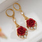 🌹  JETZT 50 % RABATT❗️ ✨ Elegante rote Rosen-Ohrringe – romantisches Design, hochwertige Verarbeitung und das perfekte Geschenk 💝