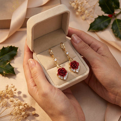 🌹  JETZT 50 % RABATT❗️ ✨ Elegante rote Rosen-Ohrringe – romantisches Design, hochwertige Verarbeitung und das perfekte Geschenk 💝