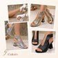 💎 59% RABATT! 💎 Elegante Peep-Toe-Sandalen mit Absatz für Damen – Gewebte Struktur, Stabiler Blockabsatz & Atmungsaktives Design 👠🌿