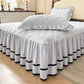 🛏50 % Rabatt✨ Exklusiver Bettrock mit feiner Steppung – Stilvolle Ergänzung für ein harmonisches Schlafzimmer