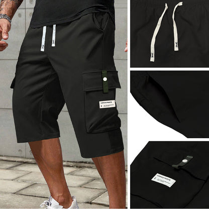 ✨60 % Rabatt✨🔥Lässige 3/4-Cargo-Hose für Herren mit Kordelzug🩳