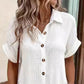 💎 60% RABATT! 💎 Damen-Freizeitkleidhemd – Kurze Ärmel, Knöpfe & Praktische Taschen (Baumwollmix, M–2XL) 👗✨